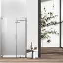 Semi-frameless Hinged Shower Door 48 x 72 Matte Black