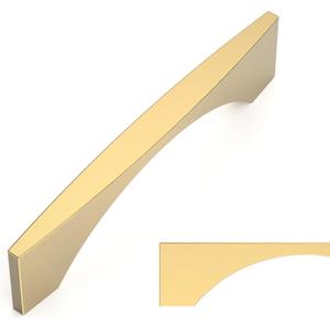 Amerdeco 10 Pack Brushed Gold Cabinet Pulls 3.75 Inch(96MM) Hole Centers Kitchen Cabinet Handles for Cabinets Cupboard Handles Drawer Pulls ZH0085