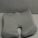 C CUSHION LAB Patented Pressure Relief Seat Cushion for Long Sitting Hours on Office/Home Chair, Car, Wheelchair - Extra-Dense Memory Foam for Hip, Tailbone, Coccyx, Sciatica - Light Grey (Gray)