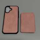 for iPhone 17 Case Wallet Compatible with Magsafe, RFID Blocking Magnetic Card Holder 2 in 1 Detachable Kickstand Shockproof Phone Case for iPhone 17 6.3" Rose Pink