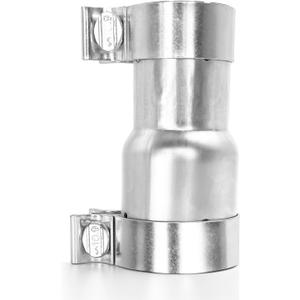 2 to 2.5 Inch Exhaust Adapter, 2" ID to 2.5" ID Exhaust Reducer Connector Pipe with Clamp