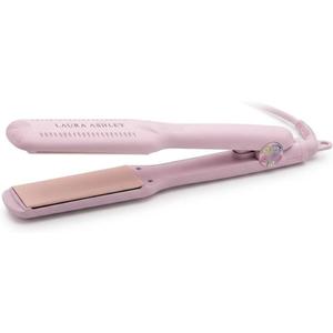 Laura Ashley 1.5 Inch Flat Iron Hair Straightener, Ceramic Tourmaline Hair Straightener for Women, Wide Plate Ceramic Flat Iron, Hair Straightening Iron Fast Heat Dual Voltage