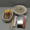 Sourdough Bread Making Kit with 9 Pattern Stencils,9" Round & 10" Oval Bread Proofing Baskets with Bread Lame, Dough Scraper, Whisk, 2 Liners & Flour Duster for Home Bakers