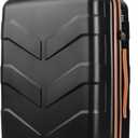 Hardside Carry On Luggage 22x14x9 Airline Approved with Spinner Wheels, Lightweight 20-inch Carry-On Suitcase for Men & Women, Black