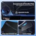 EcoNour Umbrella Windshield Sun Shade for Car | Foldable Umbrella Sun Shield | UV & Heat Protection for Front Window Shade with Storage Pouch | Fits Coupe, Sedan & Hatchbacks | Small 52"x31"