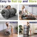 6" Futon Mattress Full Size, Tufted Futons Sofa Couch Bed with Twisted Rope Design Edging,Versatile Floor Mattress for AdultsShredded Foam Filling (Frame Not Included Gray, Full)