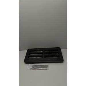 RV 20" Refrigerator Upper/Lower Side Wall Vent with Mesh Insect Screens for Campers Trailers (Black)