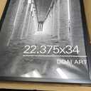 DOAI ART 22.375X34 Poster Frame Black 2 Pack, Poster Frames 22.375 x 34 inches or 34x22.375 Picture Frames with HD Plexiglass for Horizontal or Vertical Wall Mounting, Durable Scratch-proof Safe and