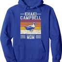Best Duck Mom Women - Vintage Khaki Campbell Pullover Hoodie (XL, Royal Blue)