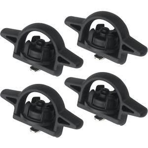 APPERFiT Bed Cleat Tie Down Anchor for Truck Bed Rail System 4pcs Compatible with 2005-2024 Toyota Tacoma Tundra Cargo Bed Accessories Parts PT278-35160 Striker Luggage Holders (4PCS Black)