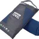 Rainleaf Microfiber Towel Perfect Travel & Gym & Camping Towel. Quick Dry - Super Absorbent - Ultra Compact - Lightweight. Suitable for Trip, Beach, Shower, Backpacking, Pool, Navy blue, 30x60"