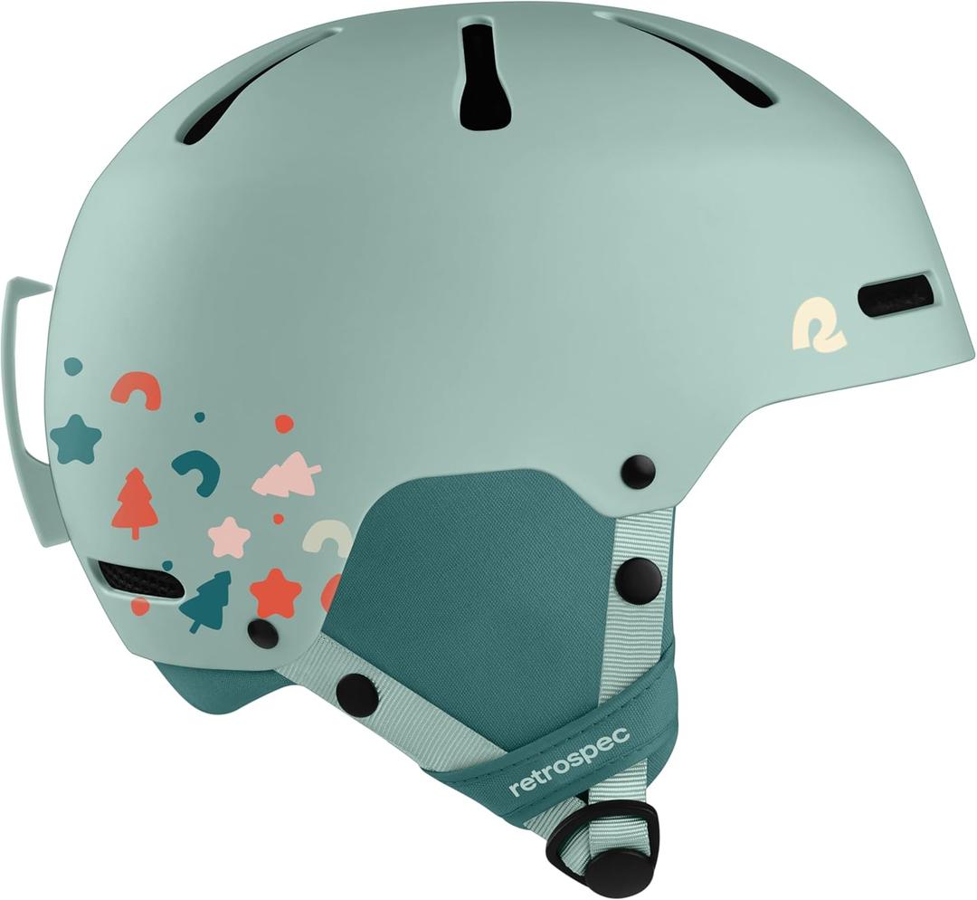 Comstock Kids Ski & Snowboard Helmet with ABS Shell, EPS Impact Protection & 10 Cooling Vents - Adjustable Winter Sports Gear, Goggle Clip (48-51cm X-Small, Matte Matcha Forest)