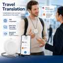 Smart Wearable Translator,AI Translator Language Translator,Supports 165 Languages Real Time Translation,Device Spanish & English Practice Companion,Travel traductor de idiomas portatil