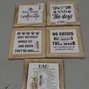 Set of 5 Pack, But First Cafecito Sign, Coffee Wood Sign, Wooden Box Signs for Home Decor, Funny Cute Coffee Decor, Tabletop Shelf Counter Decor, Office Coffee Bar Corner Shop Cafe Decoration, Coffee Lover Gift