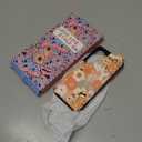 Petitian for Samsung Galaxy S23 Case with Wallet - Women Girls Cute Girly Aesthetic Unique Design Leather Credit Card Holder Cardholder Stand Wristband for S23, Orange Floral