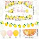 Oh Baby Backdrop Lemon Baby Shower Decorations Pink and Yellow Balloons Summer Lemon Citrus Themed Birthday Party Bridal Shower Decor Supplies