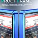 UV-Resistant Magnetic Metal Slab Case for 35pt PSA Graded Cards-High Alumina Glass-Multi-Point Magnetic Lock-Durable Frame-Stackable Design.Gradient Blue-Red