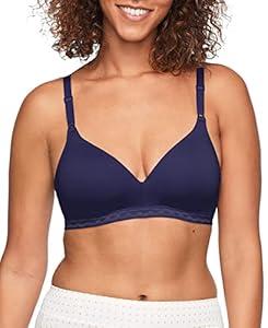 Warner's Women's Cloud 9 Super Soft Wireless Lightly Lined Comfort Bra, Evening Blue, 36D