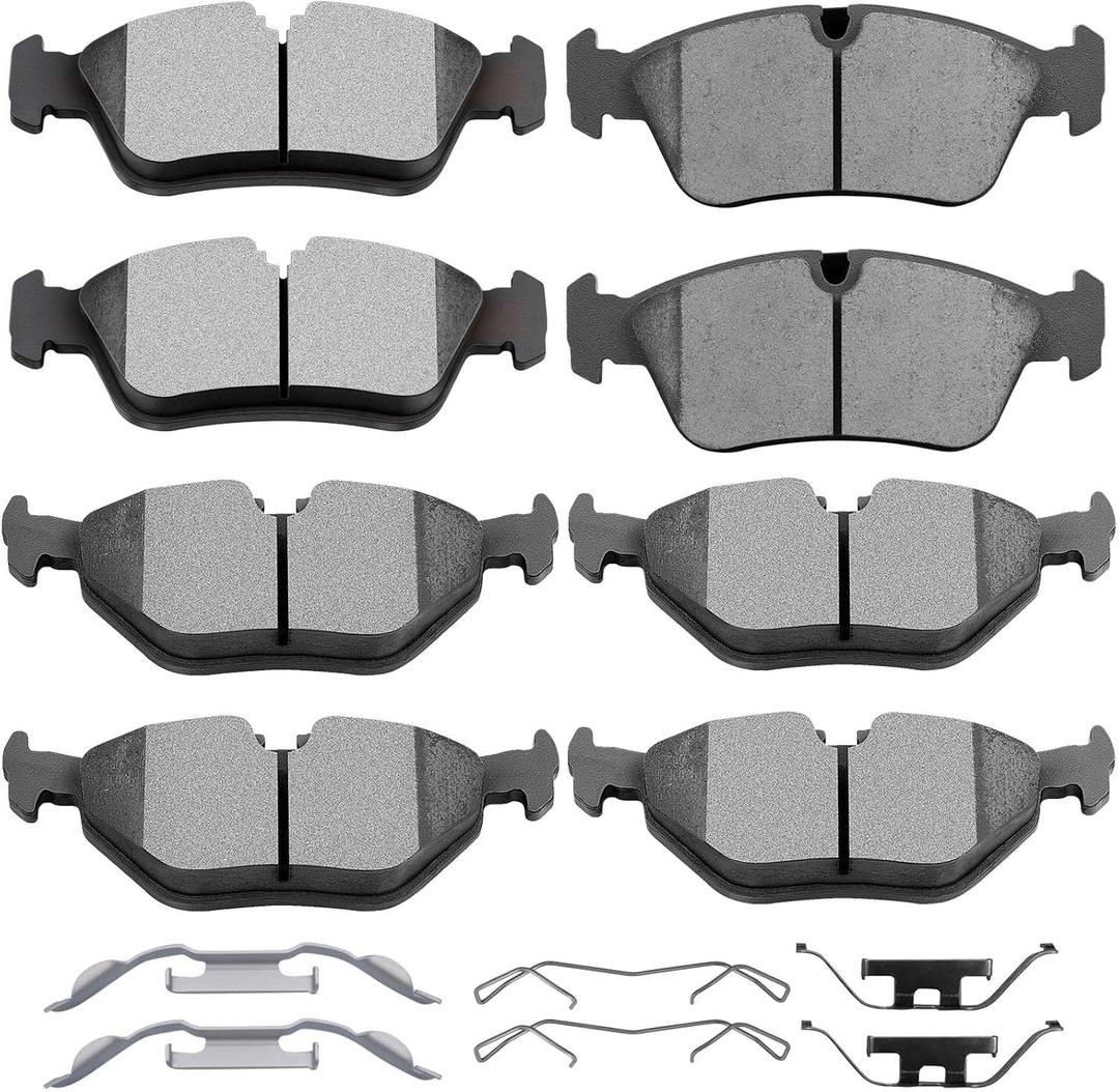 Ceramic Brake Pads Kits,SCITOO 8pcs Brakes Pads Set fit for BMW 318i,318is,318ti,3i,323Ci,323i,323is,325Ci,325i,325is,325xi,328Ci,328i,328is,Z3,Z4