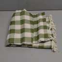 Softalker Checkered Tablecloth Rectangle, Heavy Weight Linen Cotton Gingham Outdoor Table Cloth with Tassel, Washable Wrinkle Free Buffalo Plaid Table Cover for Dining/Party/Home - 55 x 84 Inch, Sage