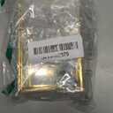 Feyarl Clear Gold Glass Business Card Box with Lid Name Card Display Organizer Container Collection Storage for Office Desktop CounterTop Meeting