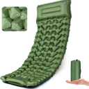 Sleeping Pad for Camping - Ultralight (1.9lbs) Inflatable Camping Mattress with Built-in Pillow & Foot Pump, 4" Thick Compact Air Pad for Backpacking, Hiking, Traveling, One-Second Deflation