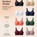 SHAPERMINT Wireless Bras for Women No Underwire Small to Plus Size Bralettes with Support and Natural Lift (Beige, L)