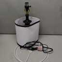 20" Modern Ceramic Table Lamp, Black Bedroom Lamp for Night Stands, Farmhouse Bedside Lamp for Bedroom Living Room, Small Nightstand Lamp Desk End Table Lamp Black