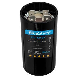 [UL Certified] BlueStars 270-324 uF MFD 110-125 VAC Round Motor Start Capacitor 50/60 Hz AC Electric Replacement Part for AC Motors Starting or Pool Pump or Well Pump