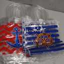 Aliceset 20 Pcs Nautical Clear Gift Bags Bulk with Handles Nautical Party Favor Bags for Cruise Boat Theme Presents Gifts Wrapping Birthday Party, 8 x 8 x 3.15 Inch