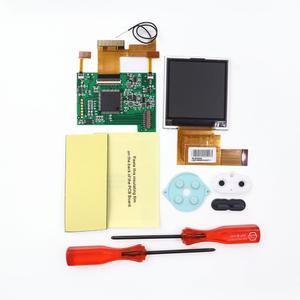 HISPEEDIDO 2.2 inch Smaller Screen For GBP IPS LCD Kits Backlight Screen Replacements Mod Kits,8 Color Mode 5 Level Backlit Brightness Touch Control Black Glass Len Compatible with Game Boy Pocket Console 2.2''