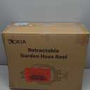 Hose Reel, Retractable Garden Hose Reel, 65 ft x 1/2 inch Garden Hose with Auto Return System, Retractable Water Hose with 180Swivel Wall Mounted Bracket, 9 Pattern Sprayer Nozzle & Any Length Lock