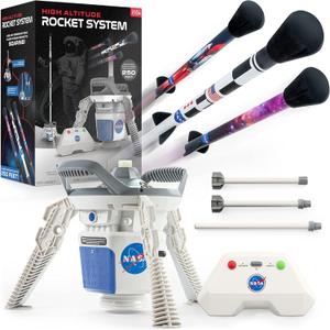 Blue Marble NASA Air Rocket Launcher Kit - Launch Model Rockets Up to 250 Feet with Compressed Air, Pump It Up & Launch Your Rocket, A Safe, Innovative & Fun Outdoor Activity for 14 Years Up & Adults