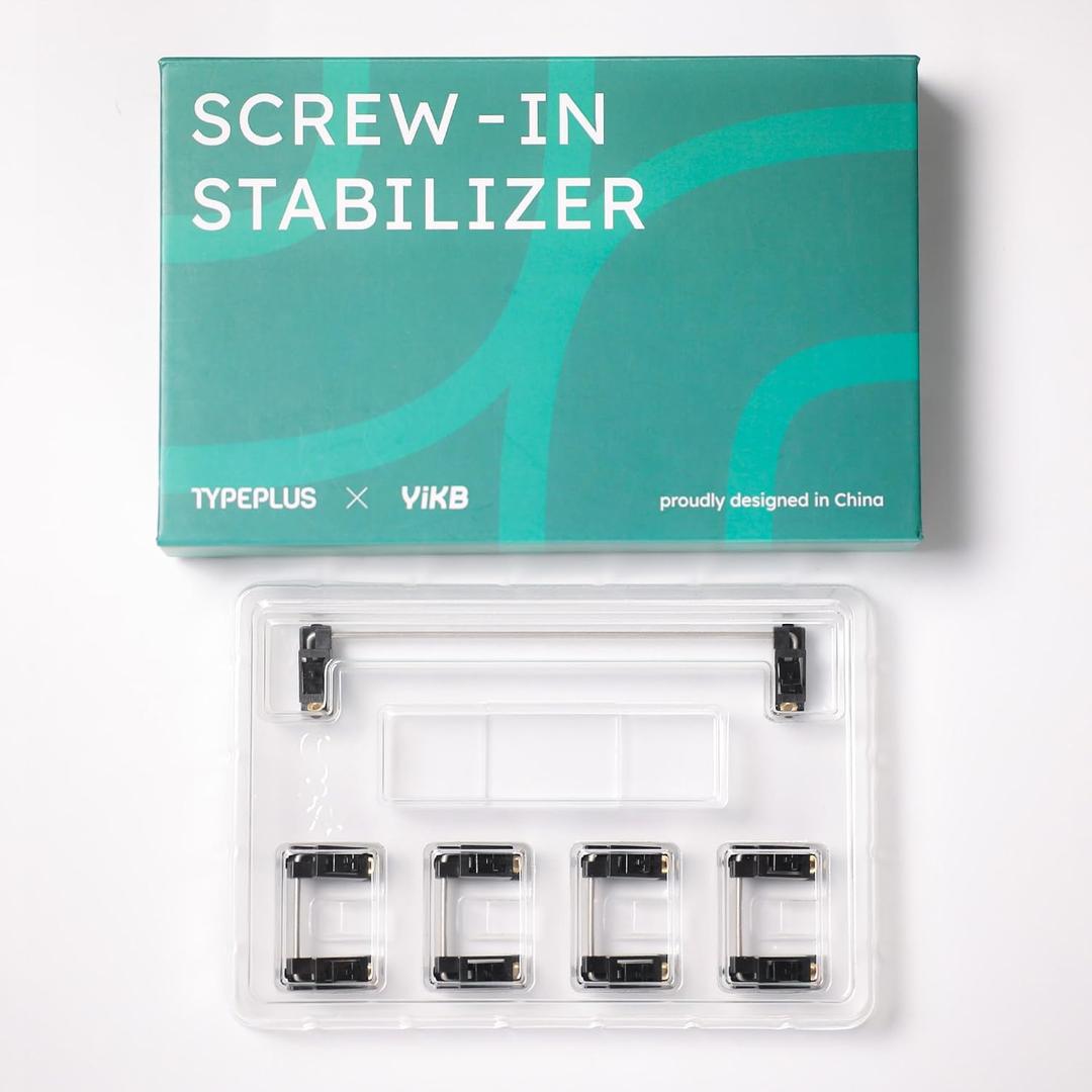 Typeplus x YIKB Screw-in Stabilizer (104 Set),Keyboard Plate Mount Stabilizers Kit for MX Compatible Wireless and Wired Keyboard100% Kit