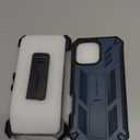 FNTCASE for iPhone 16 Pro-Max Case: Military Grade Rugged Cell Phone Cover with Kickstand & Holster | Shockproof TPU Protection Bumper Matte Textured Design | Heavy Duty Protector(Blue)