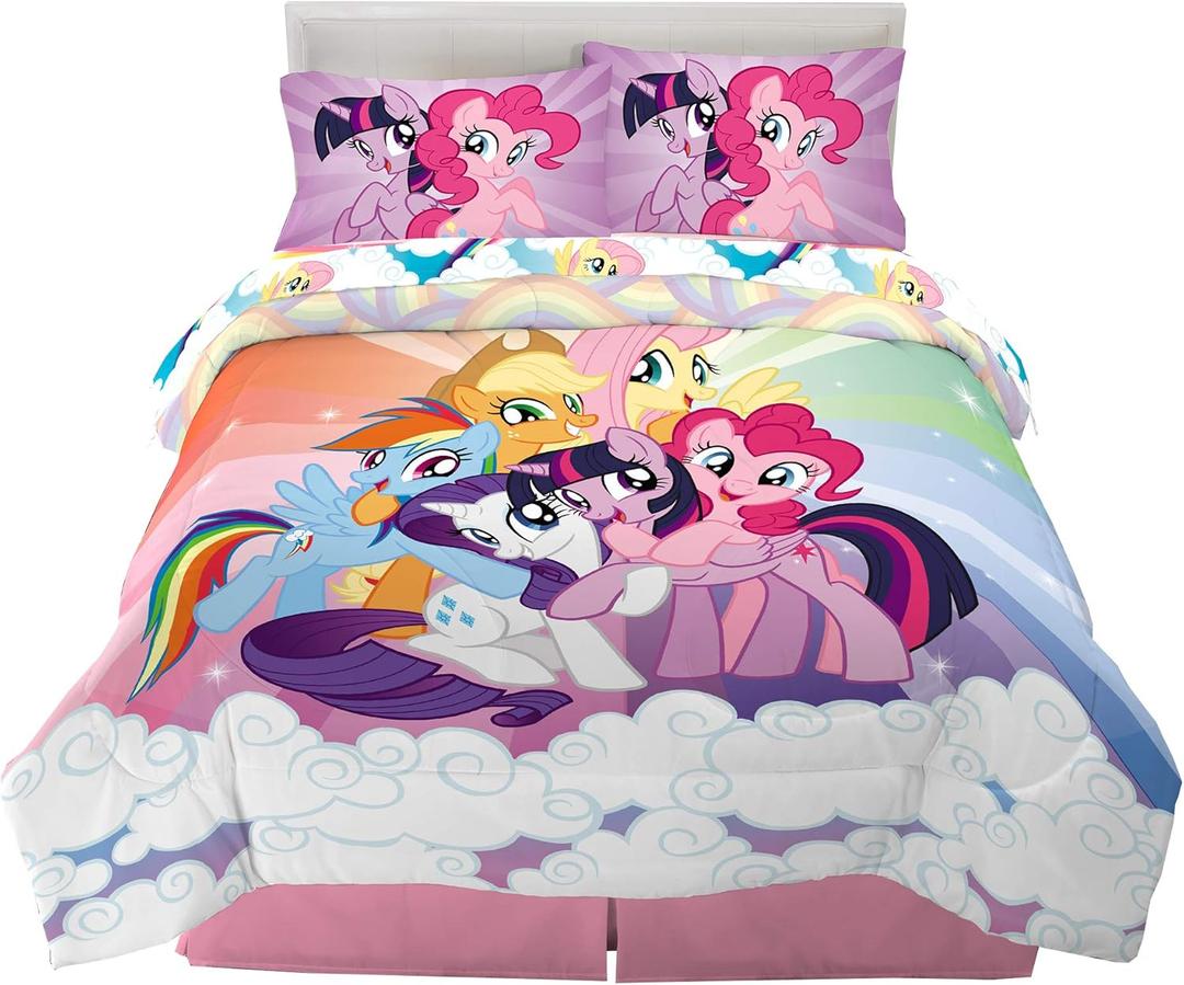 Franco Kids Bedding Super Soft Microfiber Comforter and Sheet Set, 5 Piece Full Size, My Little Pony