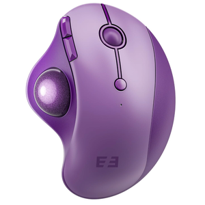 seenda Wireless Trackball Mouse, Bluetooth  Ergonomic Rollerball Mouse Rechargeable, 3 Device Connection Optical Mice Adjustable DPI Thumb Control Mice Compatible for Mac/Android/Windows  Purple