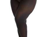 Frola Plus Size Tights for Women Semi Opaque Control Top High Waist Stockings 60 Denier Women's Pantyhose 2X 3X 4X 5X (XX-Large Plus, Black)