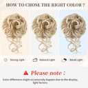2PC Messy Bun Scrunchies for Women's Hair Bun Extension Ponytail Synthetic Updo Hair Piece for Girls Hair Chignon for Daily Wear (Dirty Blonde)