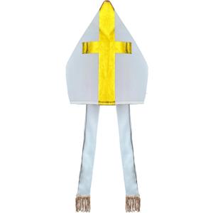 Adult Mitre Accessory  Pope, Cardinal, and Bishop Costume Hat Accessory for Halloween
