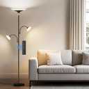 SIBRILLE 3 Way Torchiere Floor Lamp - 42W Dimmable LED Tree Standing Lamp with Remote, 2300LM, Color Changing, Brightness Adjustable, 72" Tall Bright Floor Lamp for Living Room Bedroom Office
