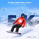 5K Digital Camera for Photography, 72MP Autofocus Vlogging Camera with 6X Optical Zoom, 2.8" 180 Flip Screen Video Camera for YouTube with Anti-Shake, 64GB SD Card, 2 Batteries, White