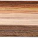 Acacia Wood Serving Tray with Handles (17 Inches) Decorative Serving Trays Platter for Breakfast in Bed, Lunch, Dinner, Appetizers, Patio, Ottoman, Coffee Table, BBQ, Party Great for Lap &Couch