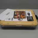 Farberware Build-A-Board Bamboo Cutting Board with Built-In Compartments & Clear Locking Lid, Black Handles  Charcuterie, Snack Tray, Food Prep and Serving Platter