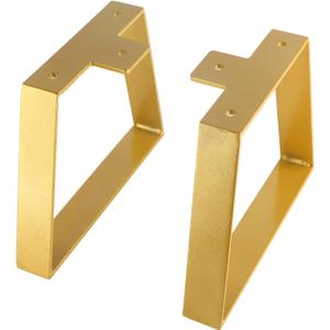 8 Inch Trapezoid Table Legs Gold, DIY Furniture Metal Legs for Coffee Table, Bench Stool Cabinet Furniture Feet - Set of 2