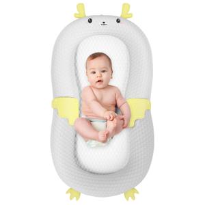 Baby Lounger for Newborns and Infants, Portable Co-Sleeping Bed with Pillow & Foot Rest - 100% Cotton, Snug, Travel-Friendly, Breathable Fabric, Ideal for Cribs & Floor - Sprinta (Duckling Delight)