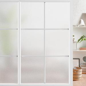 NINETREX Frosted Window Privacy Film,Static Cling Vinyl Window Film Glass Door,Sun Blocking Non Adhesive Heat Control for Bathroom Home Office,23.6 x 78.7 inches