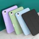 ZryXal for iPad Mini 7 Case A17 Pro 2024/iPad Mini 6 Case 2021 8.3 Inch with Pencil Holder, iPad Mini 7th/6th Generation Case with Soft TPU Back and Auto Sleep/Wake, Black