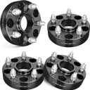 EVIL ENERGY 5x5 Wheel Spacers 1.5 inch Compatible for Jeep Grand Cherokee 2011-2023, 5x127 mm Hubcentric with Lip 5 Lugs 71.5 mm Hub Bore M14x1.5 Studs Wheel Adapters Black