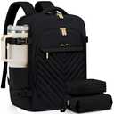 LOVEVOOK 40L Travel Backpack for Women & Men, Carry on Backpack for Airplanes, TSA Personal Item Travel Bag fits 17" Laptop, Waterproof Travel Essentials Flight Approved with 2 Packing Cubes, Black